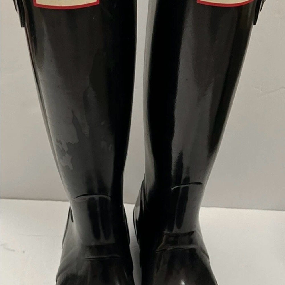 Black Glossy Rain Boots WFT1000RGL-BLK Hunter Black size 6
